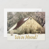 Neue Adresse Wir verlegten Funny Barn Ankündigungspostkarte (Vorne/Hinten)