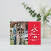 Neue Adresse zwei Foto Weihnachten (Stehend Vorderseite)