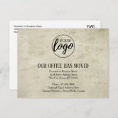 Neue Adressenänderung mit Logo für Unternehmen Ankündigungspostkarte (Vorne/Hinten)