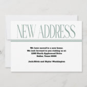 Neue Adressenänderung Zuhause Foto bewegen Ankündigung (Rückseite)