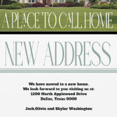 Neue Adressenänderung Zuhause Foto bewegen Ankündigung