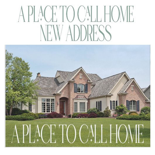 Neue Adressenänderung Zuhause Foto bewegen Ankündigung