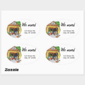 Neue Adressenaufkleber Ovaler Aufkleber (Blatt)