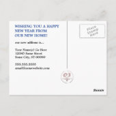neue Adressenmitteilung des guten Rutsch ins Neue Postkarte (Rückseite)