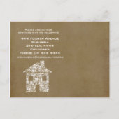 Neue Adressennotifizierungskarte des Wohnhauses Ankündigungspostkarte (Rückseite)