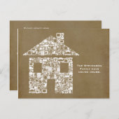 Neue Adressennotifizierungskarte des Wohnhauses Ankündigungspostkarte (Vorne/Hinten)