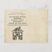 Neue Adressennotifizierungskarte des Wohnhauses Ankündigungspostkarte (Rückseite)