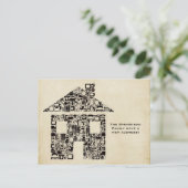 Neue Adressennotifizierungskarte des Wohnhauses Ankündigungspostkarte (Stehend Vorderseite)