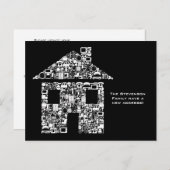 Neue Adressennotifizierungskarte des Wohnhauses Ankündigungspostkarte (Vorne/Hinten)