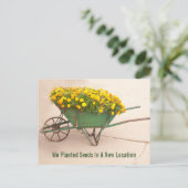 Neue Adressfelder in Vintager Schubkarre Postkarte (Stehend Vorderseite)