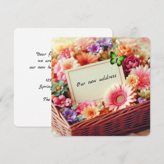 Neue Adressflatkarte (Vorne/Hinten)