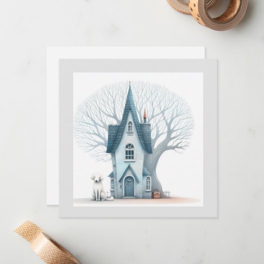 Neue Adressflatternummer Mitteilungskarte (Vorderseite/Rückseite Beispiel)