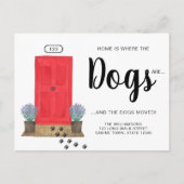 Neue Adresshunde verschieben Ankündigungspostkarte (Vorderseite)