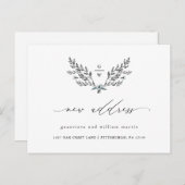 Neue Adresskalligrafie Änderung der Adresse Ankündigungspostkarte (Vorne/Hinten)