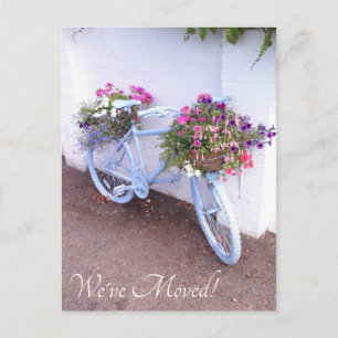 Neue Adresskarte - Blumenradfahrer Postkarte