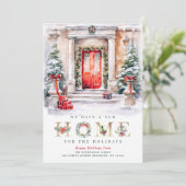 Neue Adresskarte Feiertagskarte (Stehend Vorderseite)