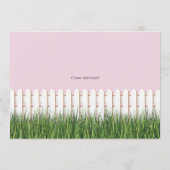 Neue Adresskarte mit Sammelzaun und Garten Ankündigung (Rückseite)