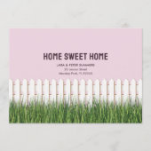 Neue Adresskarte mit Sammelzaun und Garten Ankündigung (Vorderseite)