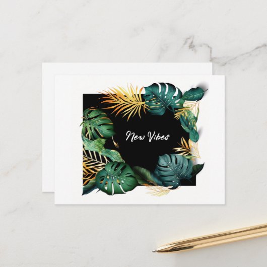 Neue Adresskarte verschieben Feiertagspostkarte (Vorderseite/Rückseite Beispiel)