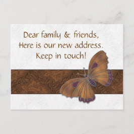 Neue Adresskarten Gäste Butterfly Brocade Kupfer Ankündigungspostkarte