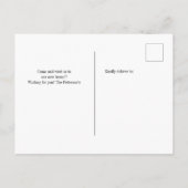 Neue Adressnummer Schwarz-weißes Chic-Skript versc Ankündigungspostkarte (Rückseite)