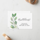 Neue Adressverschiebungs-Ankündigung Mini-Karte Mitteilungskarte (Vorderseite/Rückseite Beispiel)