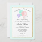 Neue Adventure Hot Air Balloons Babydusche Einladung (Vorderseite)