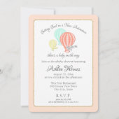 Neue Adventure Hot Air Balloons Babydusche Einladung (Vorderseite)