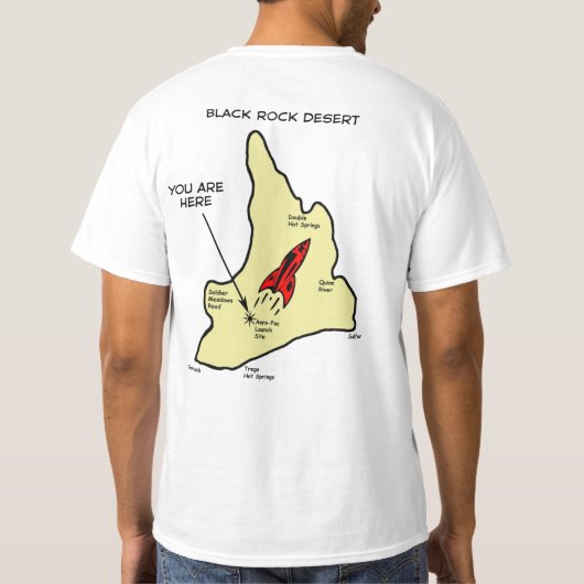 Neue AeroPAC Black Rock Map T-Shirt (Rückseite)