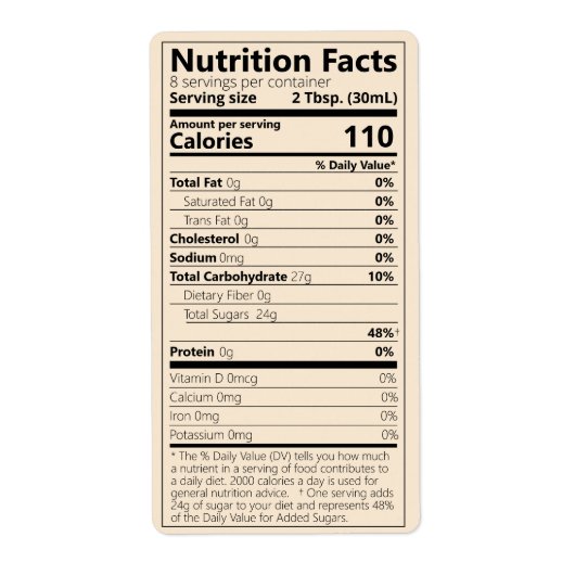 Neue Ahornsirup-Nährstoffe Fakten Goldenrod-Etiket (Vorne)