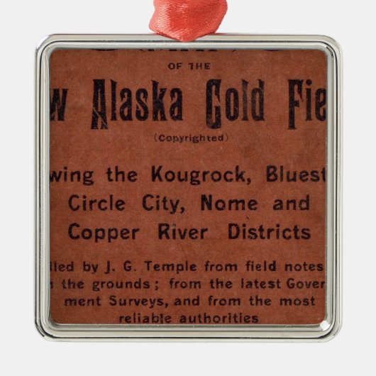Neue Alaska-Goldfelder Silbernes Ornament (Vorne)