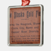 Neue Alaska-Goldfelder Silbernes Ornament (Links)