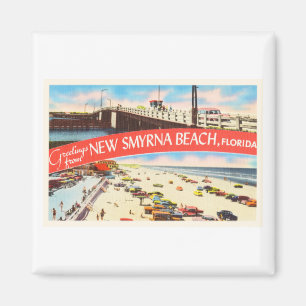 Neue alte Reise-Andenken Smyrna Strand-Floridas FL Magnet