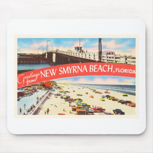 Neue alte Reise-Andenken Smyrna Strand-Floridas FL Mousepad (Vorne)