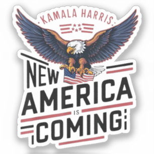 Neue Amerika kommt Kamala Harris 2024 Präsident Aufkleber
