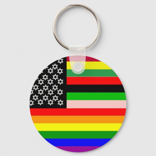 Neue amerikanische Flagge Schlüsselanhänger (Vorderseite)