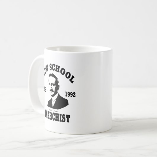 Neue Anarchisten -- Friedrich A. Hayek Kaffeetasse (Vorderseite Links)