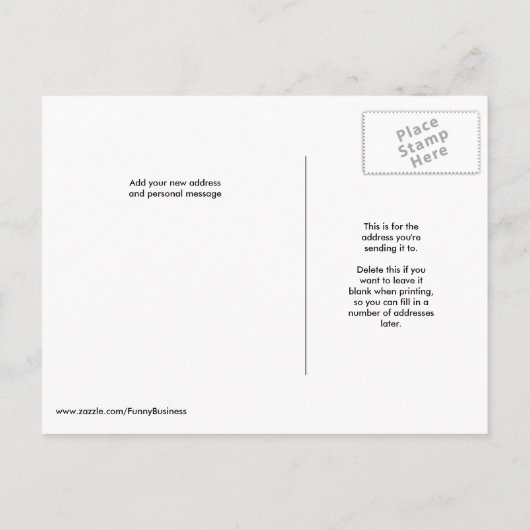 Neue Änderung der Postkarte (Rückseite)