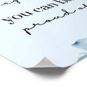 Neue Anfänge Blue Floral Motivierend Poster (Ecke)