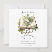 Neue Anfänge der flachen Save the Date Karte (Vorderseite)