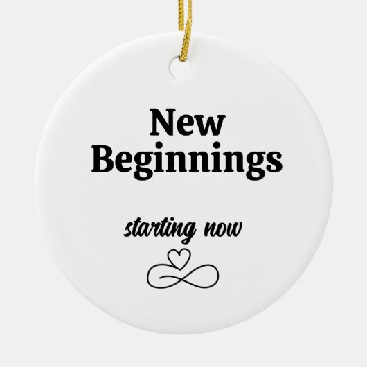 Neue Anfänge, Geschenke für ihren Urlaub Weihnacht Keramik Ornament (Vorne)