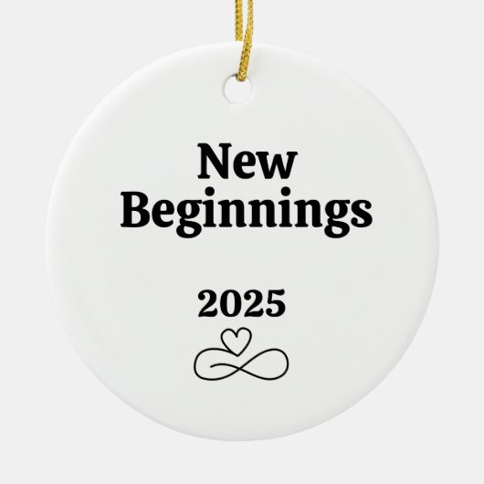 Neue Anfänge, Geschenke für ihren Urlaub Weihnacht Keramik Ornament (Vorne)