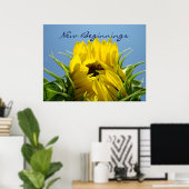 Neue Anfänge Kunst drucken Heilung Touch Kunst Ges Poster (Heimbüro)