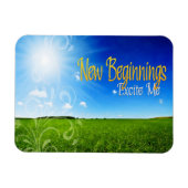 "Neue Anfänge" Motivation Affirmation Flexibel Magnet (Horizontal)