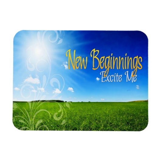 "Neue Anfänge" Motivation Affirmation Flexibel Magnet (Horizontal)