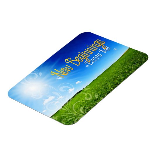 "Neue Anfänge" Motivation Affirmation Flexibel Magnet (Linke Seite)