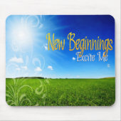 "Neue Anfänge" Motivation Affirmation Mousepad (Vorne)
