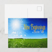 "Neue Anfänge" Motivation Affirmation Postkarte (Vorne/Hinten)
