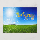 "Neue Anfänge" Motivation Affirmation Postkarte (Vorderseite)