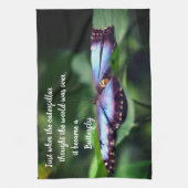 Neue Anfänge Schmetterling Inspiration Zitat Geschirrtuch (Vertikal)